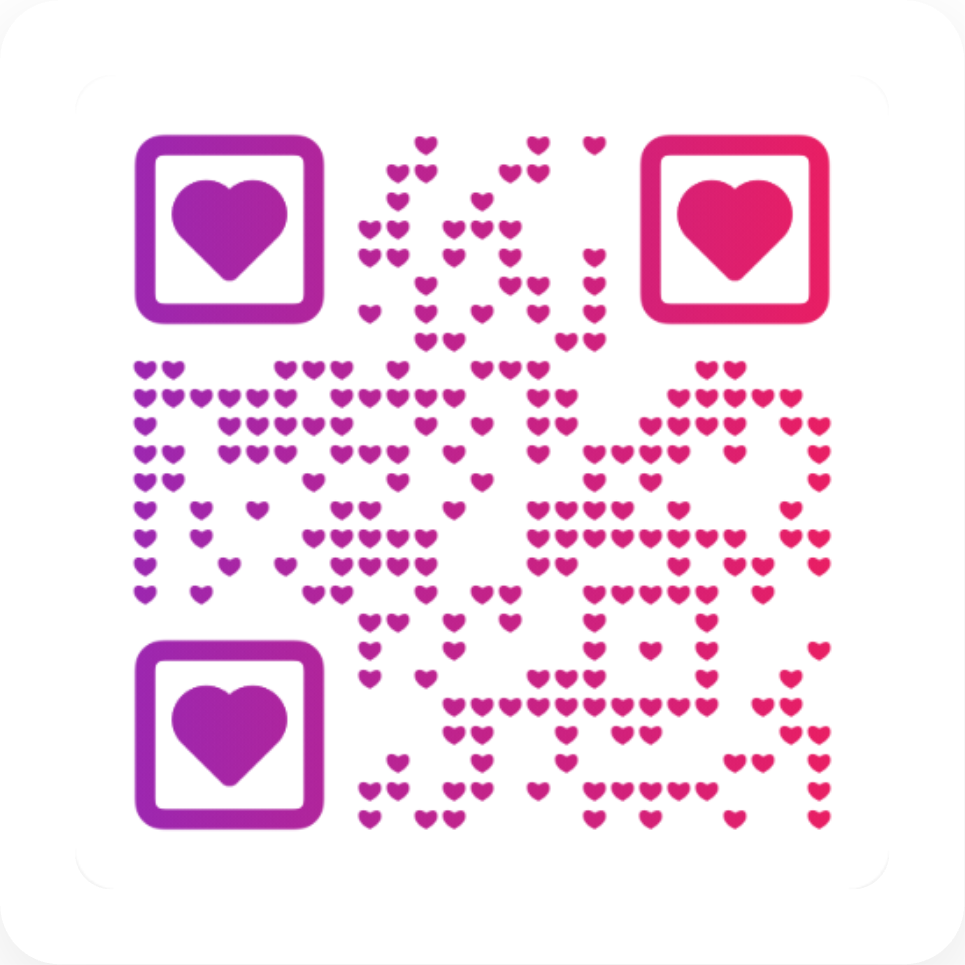 Heart QR code example