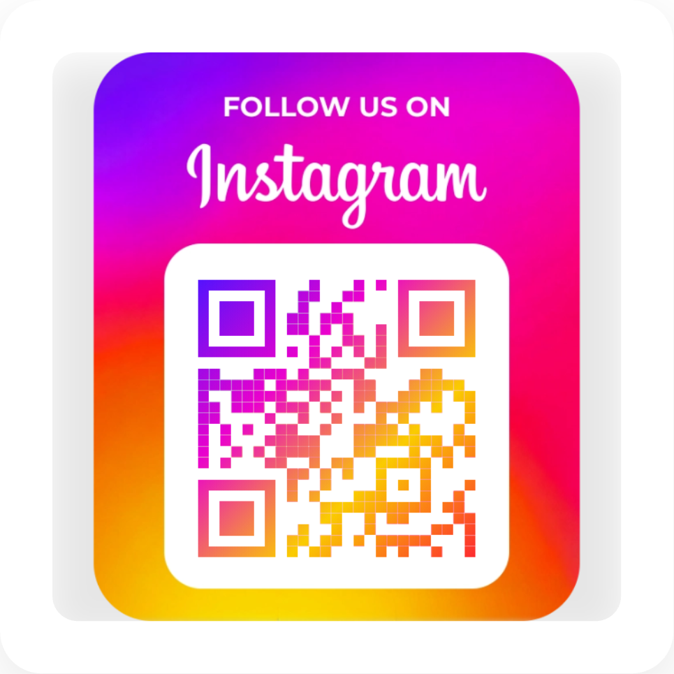 Follow us on Instagram QR code example
